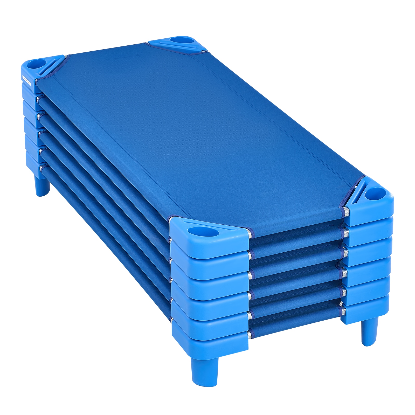 Stackable Toddler Nap Cots For Daycare And Preschool Blue Set_voghion.com